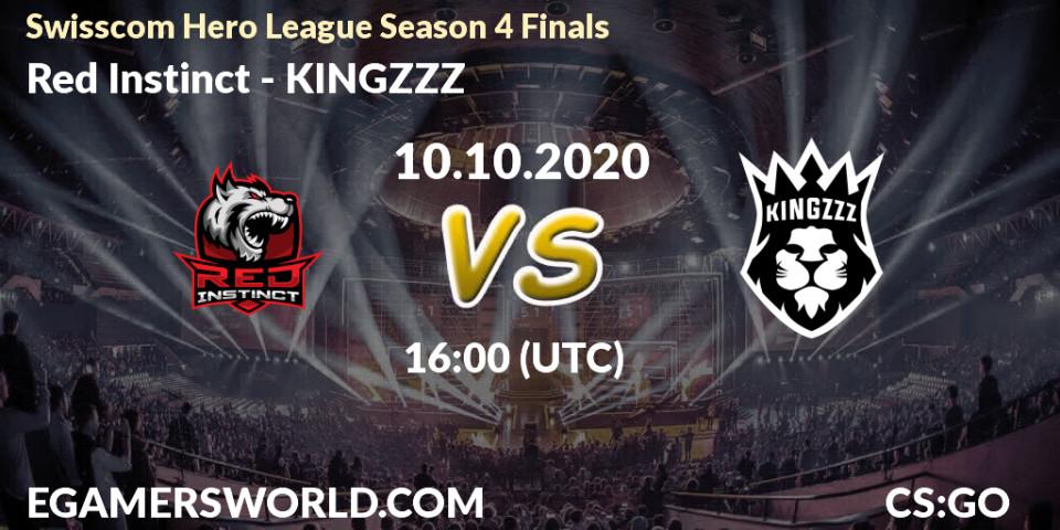 Red Instinct - KINGZZZ: ennuste. 10.10.2020 at 16:00, Counter-Strike (CS2), Swisscom Hero League Season 4 Finals