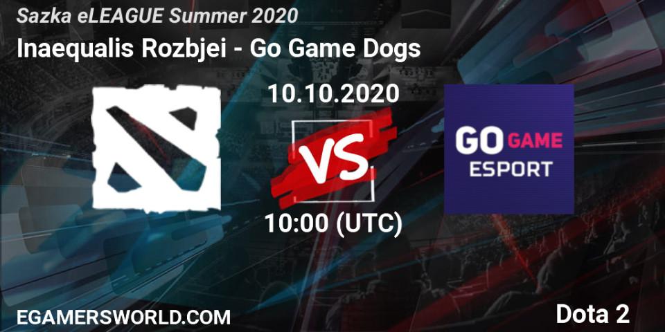 Inaequalis Rozbíječi - Go Game Dogs: ennuste. 10.10.2020 at 10:01, Dota 2, Sazka eLEAGUE Summer 2020
