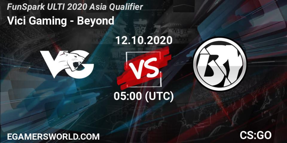 Vici Gaming - Beyond: ennuste. 12.10.2020 at 09:00, Counter-Strike (CS2), FunSpark ULTI 2020 Asia Qualifier