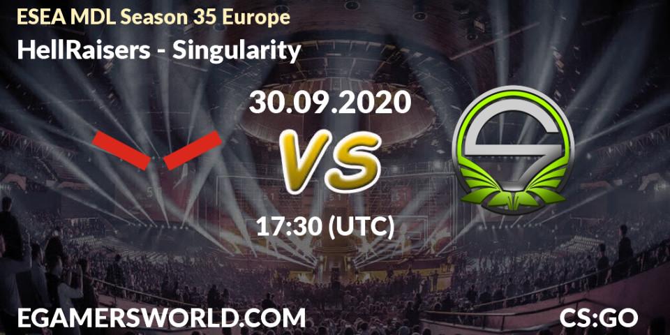 HellRaisers - Singularity: ennuste. 30.09.2020 at 17:30, Counter-Strike (CS2), ESEA MDL Season 35 Europe