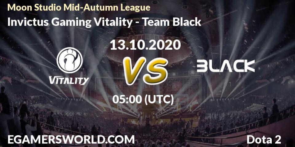 Invictus Gaming Vitality - Team Black: ennuste. 13.10.20, Dota 2, Moon Studio Mid-Autumn League