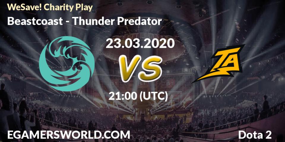 Beastcoast - Thunder Predator: ennuste. 23.03.20, Dota 2, WeSave! Charity Play