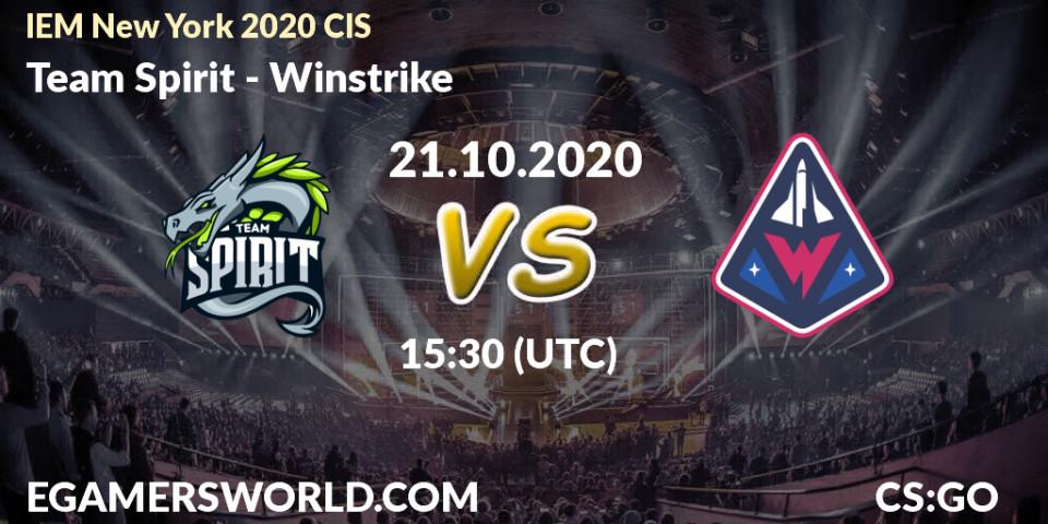 Team Spirit - Winstrike: ennuste. 21.10.2020 at 15:50, Counter-Strike (CS2), IEM New York 2020 CIS