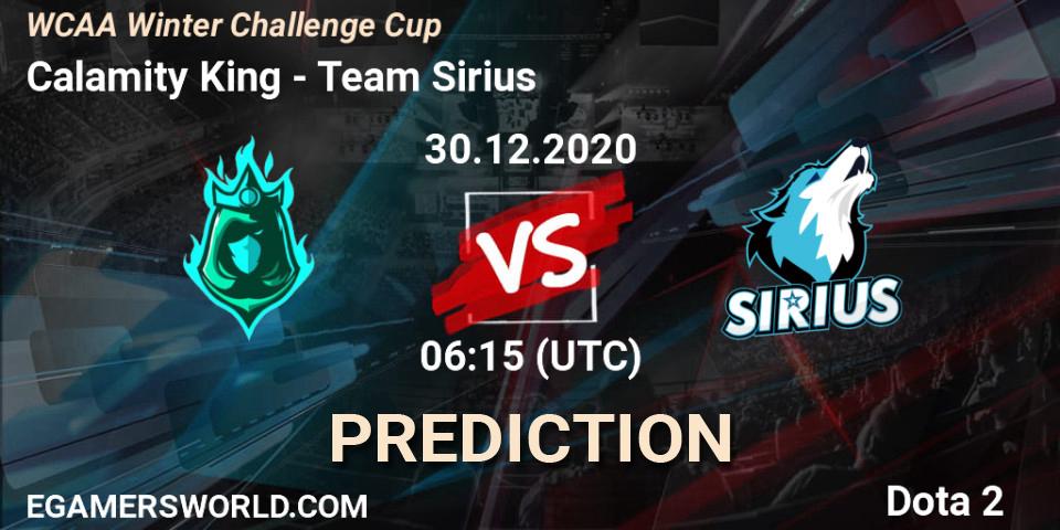 Calamity King - Team Sirius: ennuste. 30.12.20, Dota 2, WCAA Winter Challenge Cup