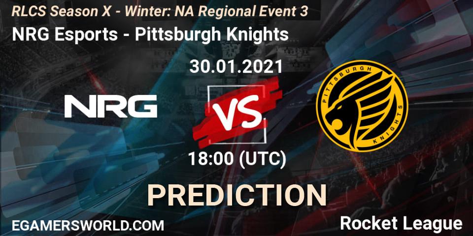 NRG Esports - Pittsburgh Knights: ennuste. 30.01.2021 at 18:00, Rocket League, RLCS Season X - Winter: NA Regional Event 3