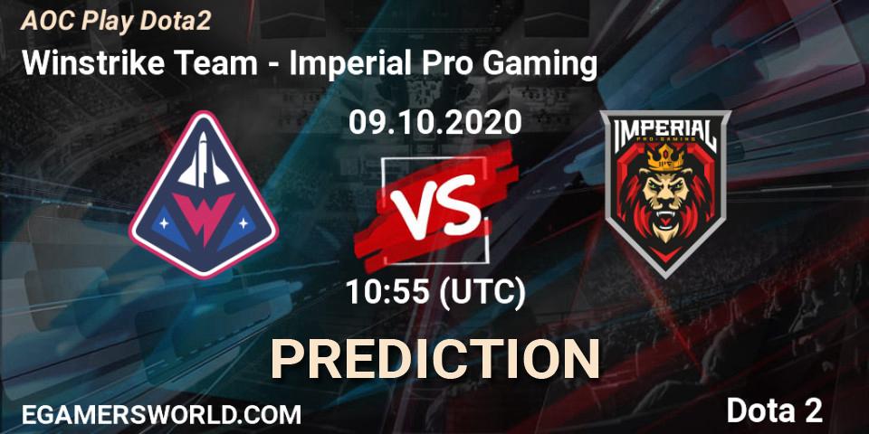 Winstrike Team - Imperial Pro Gaming: ennuste. 09.10.2020 at 11:01, Dota 2, AOC Play Dota2