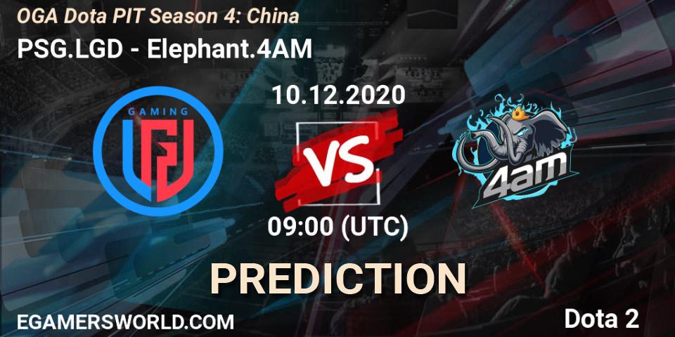 PSG.LGD - Elephant.4AM: ennuste. 10.12.2020 at 09:24, Dota 2, OGA Dota PIT Season 4: China
