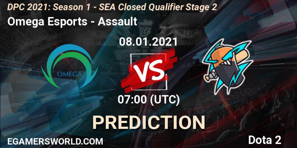 Omega Esports - Assault: ennuste. 08.01.2021 at 06:53, Dota 2, DPC 2021: Season 1 - SEA Closed Qualifier Stage 2