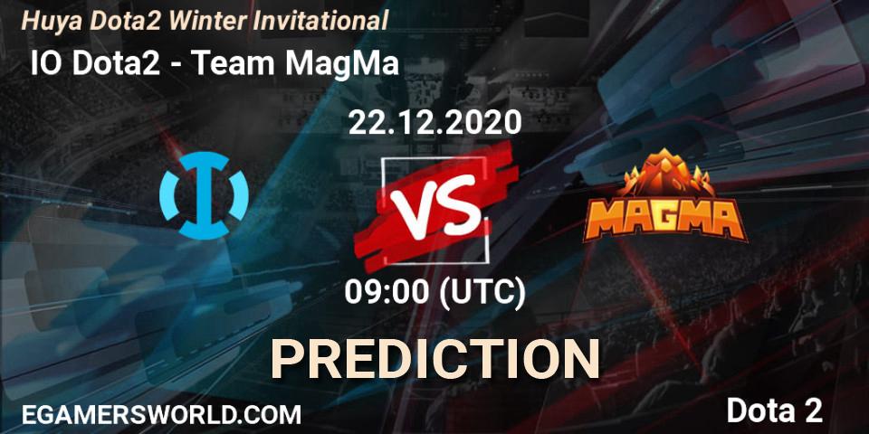  IO Dota2 - Team MagMa: ennuste. 22.12.2020 at 09:41, Dota 2, Huya Dota2 Winter Invitational