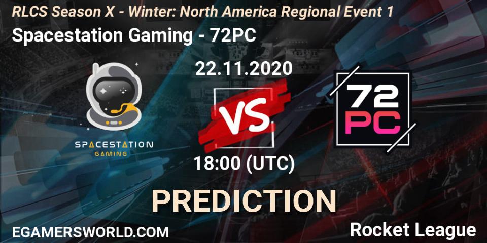 Spacestation Gaming - 72PC: ennuste. 22.11.2020 at 18:00, Rocket League, RLCS Season X - Winter: North America Regional Event 1