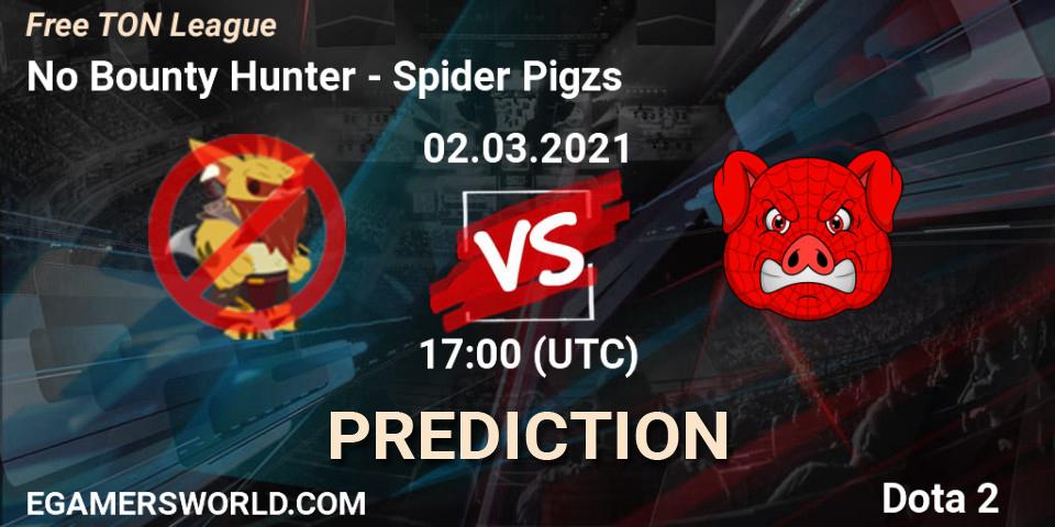 No Bounty Hunter - Spider Pigzs: ennuste. 02.03.2021 at 17:01, Dota 2, Free TON League