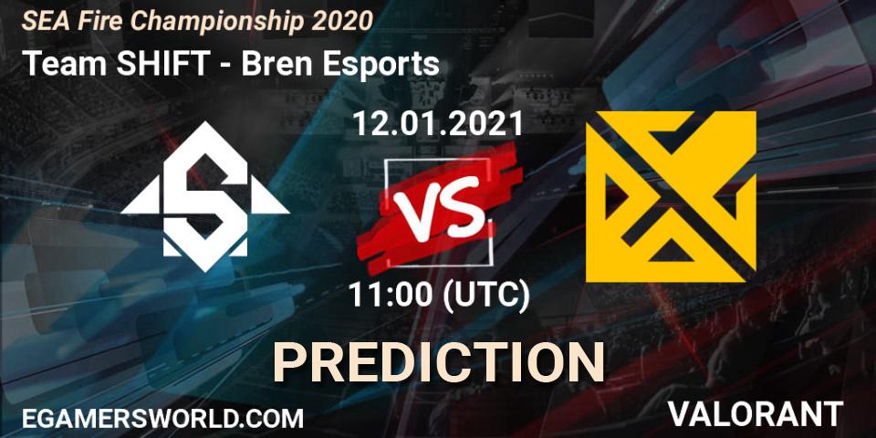 Team SHIFT - Bren Esports: ennuste. 12.01.2021 at 11:00, VALORANT, SEA Fire Championship 2020