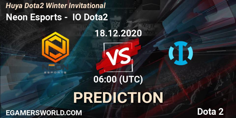 Neon Esports - IO Dota2: ennuste. 18.12.2020 at 09:44, Dota 2, Huya Dota2 Winter Invitational