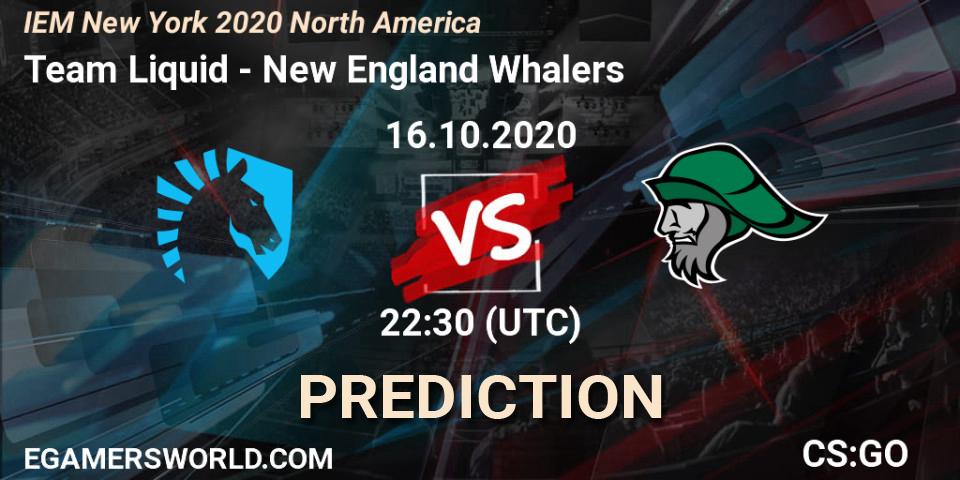 Team Liquid - New England Whalers: ennuste. 16.10.2020 at 22:30, Counter-Strike (CS2), IEM New York 2020 North America