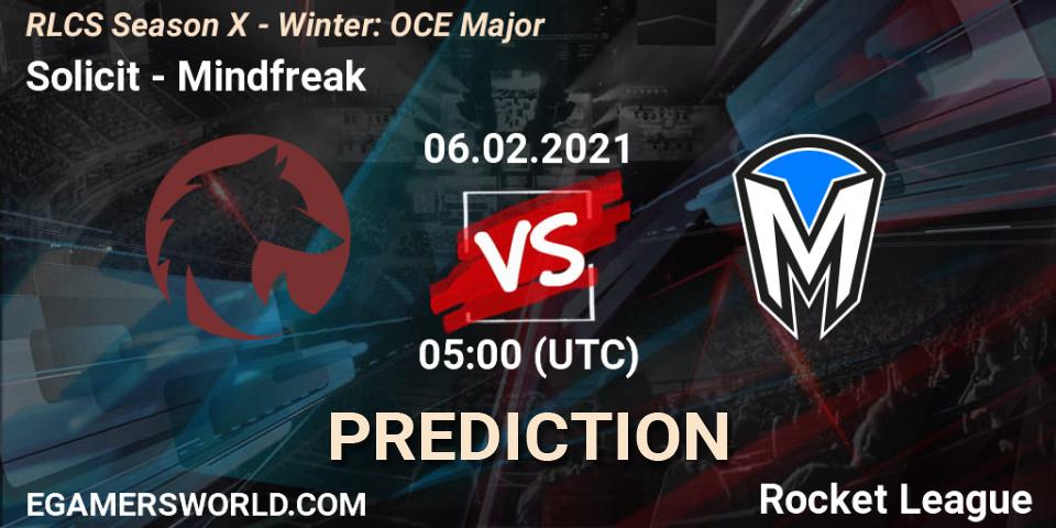 Solicit - Mindfreak: ennuste. 06.02.2021 at 04:30, Rocket League, RLCS Season X - Winter: OCE Major