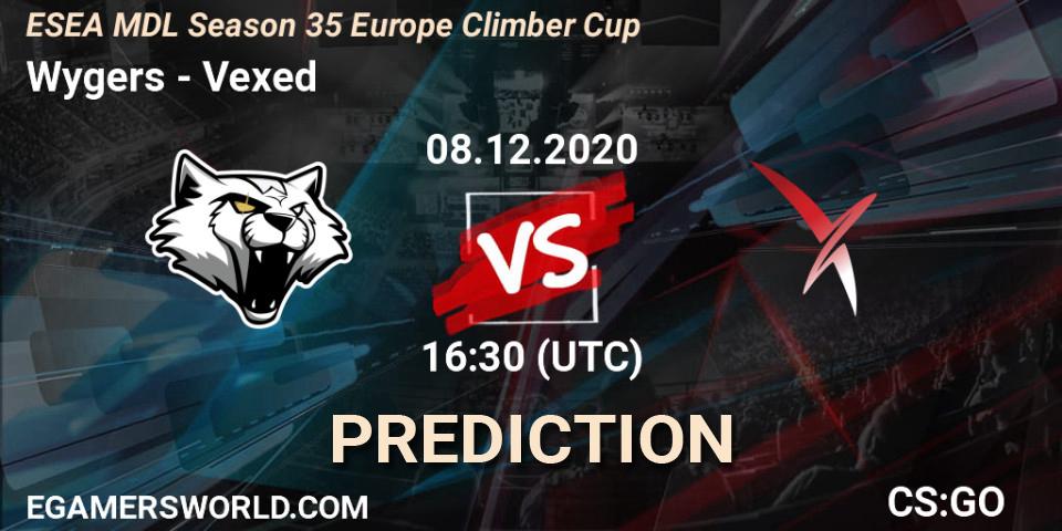 Wygers - Vexed: ennuste. 08.12.2020 at 16:30, Counter-Strike (CS2), ESEA MDL Season 35 Europe Climber Cup