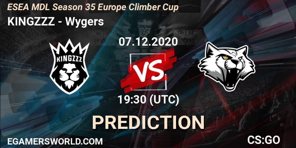 KINGZZZ - Wygers: ennuste. 07.12.2020 at 19:30, Counter-Strike (CS2), ESEA MDL Season 35 Europe Climber Cup