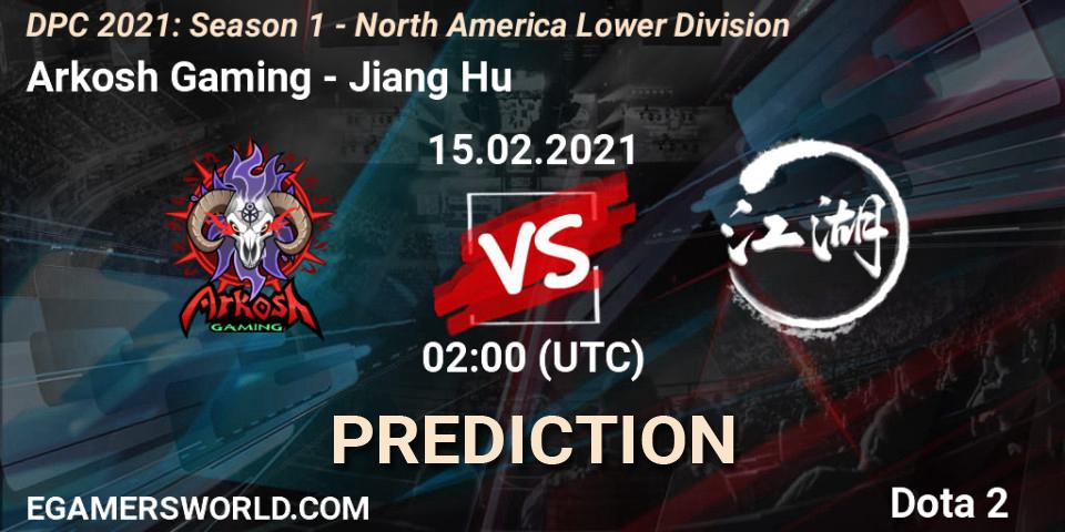 Arkosh Gaming - Jiang Hu: ennuste. 15.02.2021 at 02:00, Dota 2, DPC 2021: Season 1 - North America Lower Division