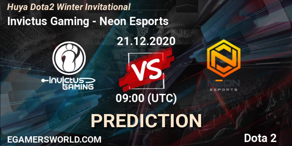 Invictus Gaming - Neon Esports: ennuste. 21.12.2020 at 09:24, Dota 2, Huya Dota2 Winter Invitational