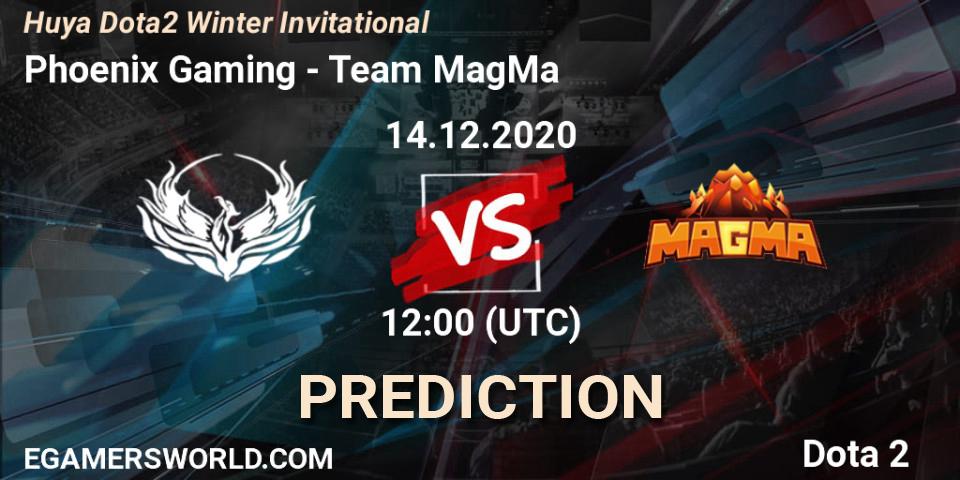 Phoenix Gaming - Team MagMa: ennuste. 14.12.2020 at 11:54, Dota 2, Huya Dota2 Winter Invitational
