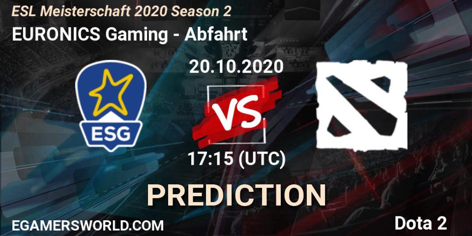 EURONICS Gaming - Abfahrt: ennuste. 20.10.2020 at 17:19, Dota 2, ESL Meisterschaft 2020 Season 2