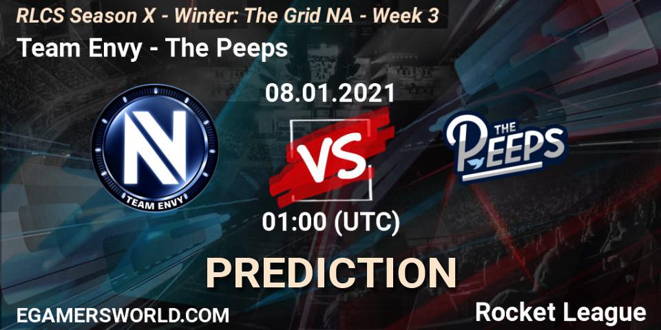 Team Envy - The Peeps: ennuste. 15.01.2021 at 01:00, Rocket League, RLCS Season X - Winter: The Grid NA - Week 3