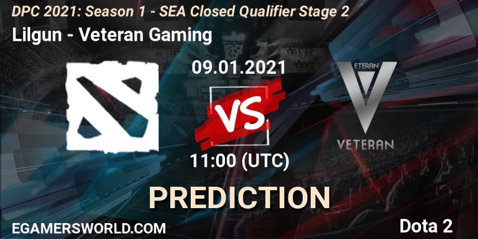 Lilgun - Veteran Gaming: ennuste. 09.01.2021 at 11:32, Dota 2, DPC 2021: Season 1 - SEA Closed Qualifier Stage 2