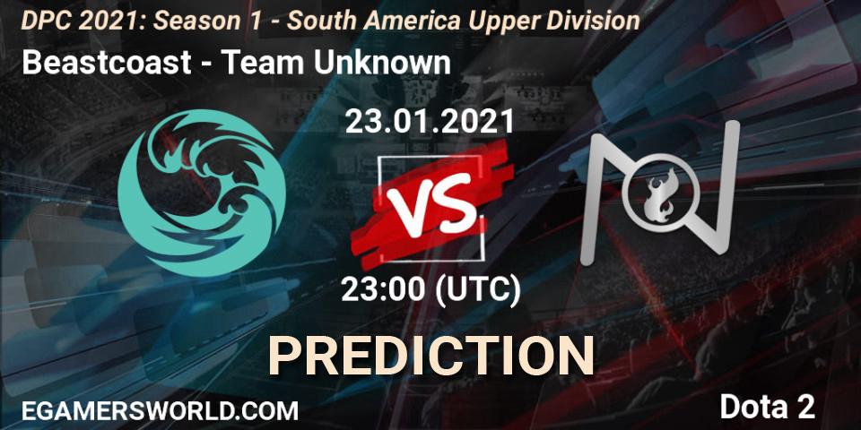 Beastcoast - Team Unknown: ennuste. 23.01.2021 at 23:00, Dota 2, DPC 2021: Season 1 - South America Upper Division
