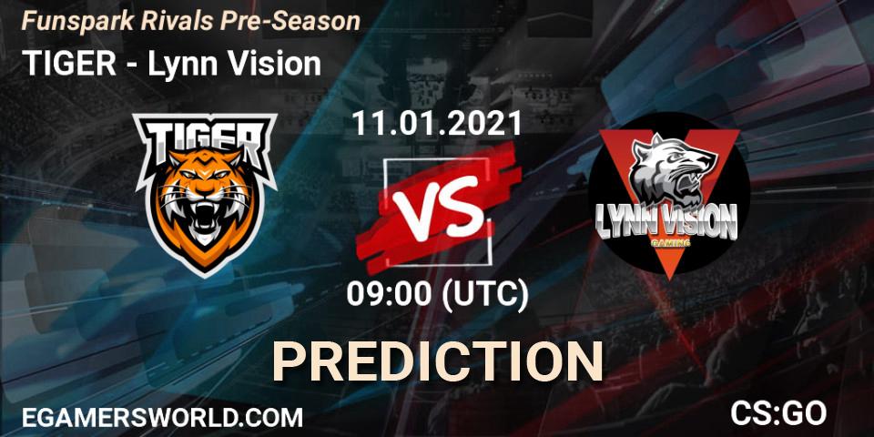 TIGER - Lynn Vision: ennuste. 11.01.2021 at 09:00, Counter-Strike (CS2), Funspark Rivals Pre-Season