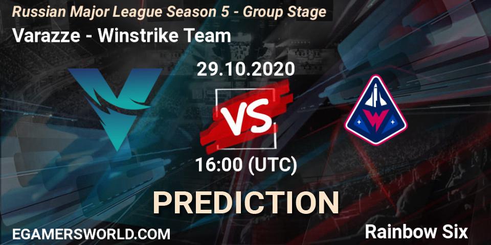 Varazze - Winstrike Team: ennuste. 29.10.2020 at 16:00, Rainbow Six, Russian Major League Season 5 - Group Stage