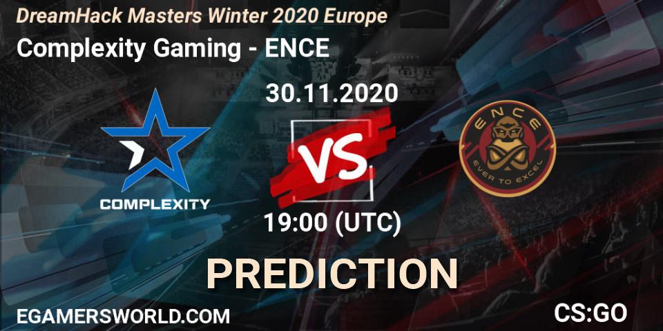 Complexity Gaming - ENCE: ennuste. 30.11.2020 at 19:15, Counter-Strike (CS2), DreamHack Masters Winter 2020 Europe