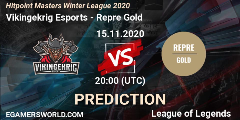 Vikingekrig Esports - Repre Gold: ennuste. 15.11.2020 at 20:00, LoL, Hitpoint Masters Winter League 2020