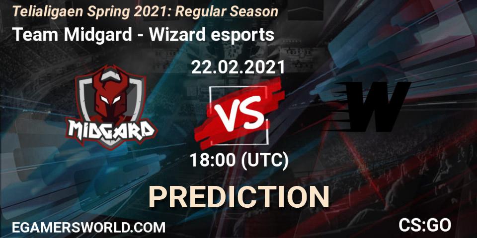 Team Midgard - Wizard esports: ennuste. 22.02.2021 at 18:00, Counter-Strike (CS2), Telialigaen Spring 2021: Regular Season