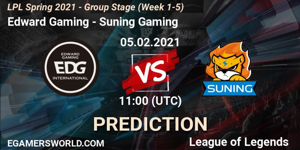 Edward Gaming - Suning Gaming: ennuste. 05.02.2021 at 11:24, LoL, LPL Spring 2021 - Group Stage (Week 1-5)