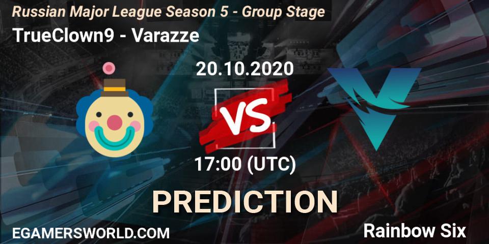 TrueClown9 - Varazze: ennuste. 20.10.2020 at 17:00, Rainbow Six, Russian Major League Season 5 - Group Stage