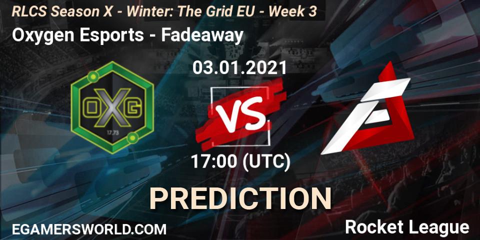 Oxygen Esports - Fadeaway: ennuste. 03.01.21, Rocket League, RLCS Season X - Winter: The Grid EU - Week 3
