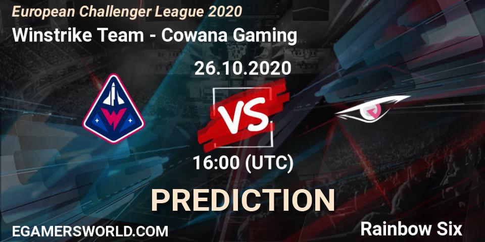 Winstrike Team - Cowana Gaming: ennuste. 26.10.2020 at 16:00, Rainbow Six, European Challenger League 2020