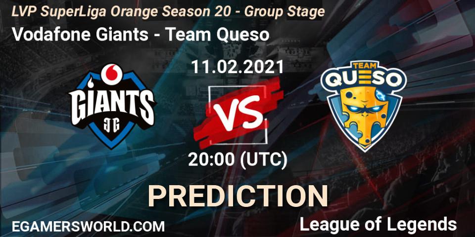 Vodafone Giants - Team Queso: ennuste. 11.02.2021 at 20:00, LoL, LVP SuperLiga Orange Season 20 - Group Stage