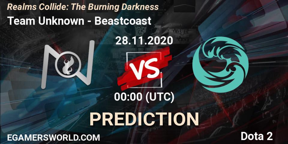 Team Unknown - Beastcoast: ennuste. 28.11.2020 at 00:16, Dota 2, Realms Collide: The Burning Darkness