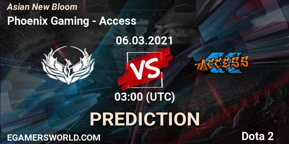 Phoenix Gaming - Access: ennuste. 06.03.2021 at 03:15, Dota 2, Asian New Bloom
