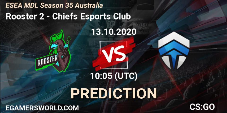 Rooster 2 - Chiefs Esports Club: ennuste. 14.10.2020 at 09:05, Counter-Strike (CS2), ESEA MDL Season 35 Australia
