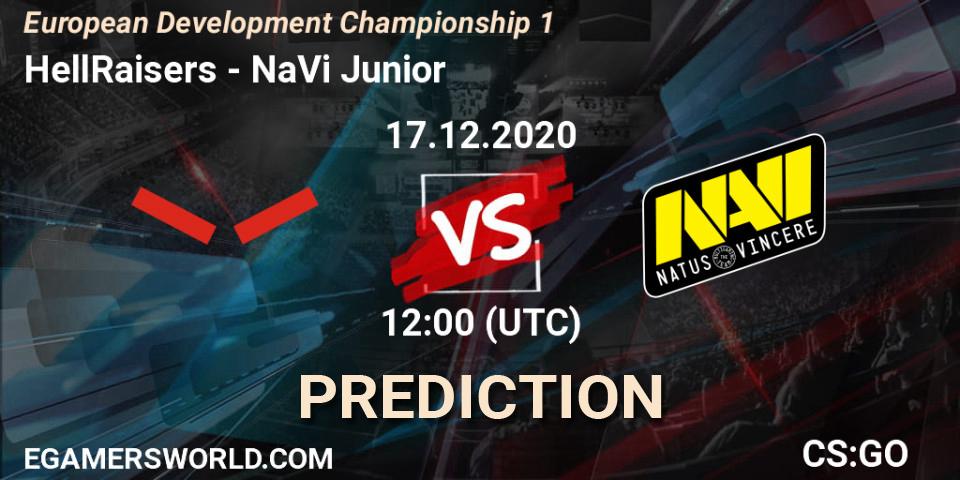 HellRaisers - NaVi Junior: ennuste. 17.12.2020 at 12:00, Counter-Strike (CS2), European Development Championship 1
