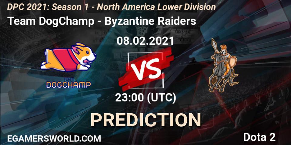 Team DogChamp - Byzantine Raiders: ennuste. 08.02.2021 at 23:05, Dota 2, DPC 2021: Season 1 - North America Lower Division