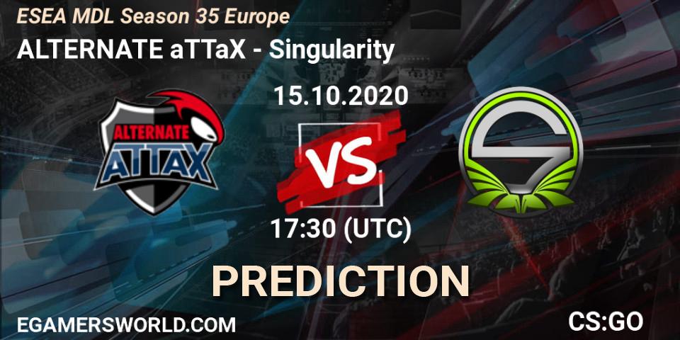 ALTERNATE aTTaX - Singularity: ennuste. 15.10.2020 at 17:30, Counter-Strike (CS2), ESEA MDL Season 35 Europe