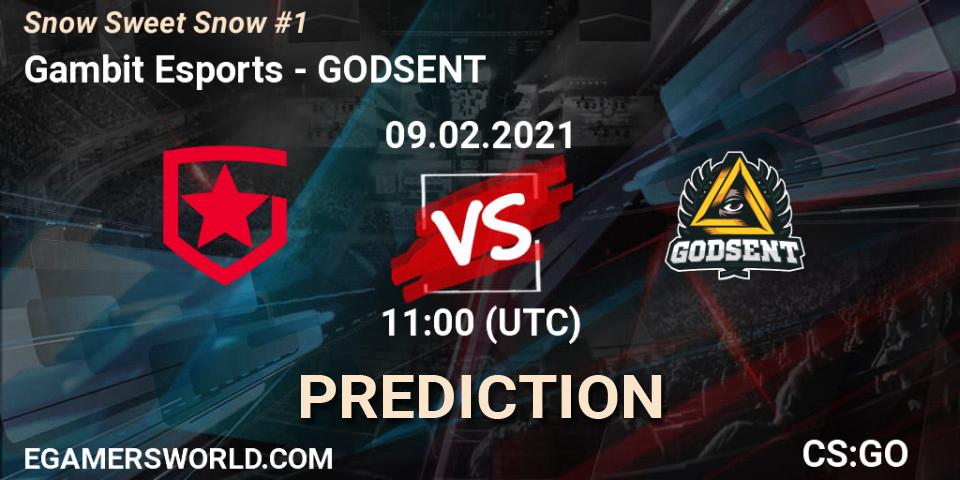 Gambit Esports - GODSENT: ennuste. 09.02.21, CS2 (CS:GO), Snow Sweet Snow #1