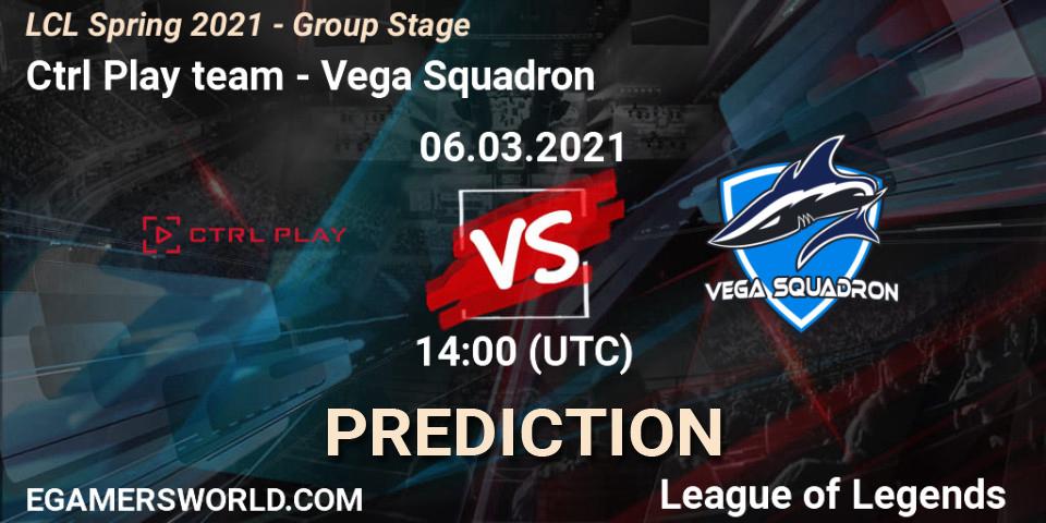 Ctrl Play team - Vega Squadron: ennuste. 06.03.2021 at 14:00, LoL, LCL Spring 2021 - Group Stage