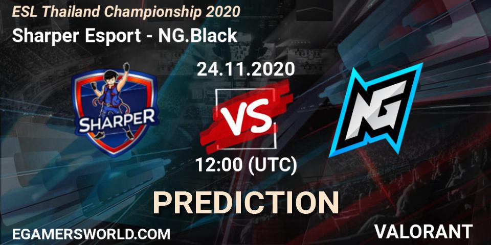 Sharper Esport - NG.Black: ennuste. 24.11.2020 at 12:00, VALORANT, ESL Thailand Championship 2020