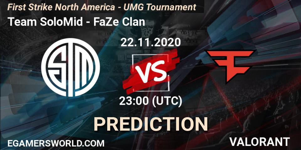 Team SoloMid - FaZe Clan: ennuste. 22.11.2020 at 23:00, VALORANT, First Strike North America - UMG Tournament
