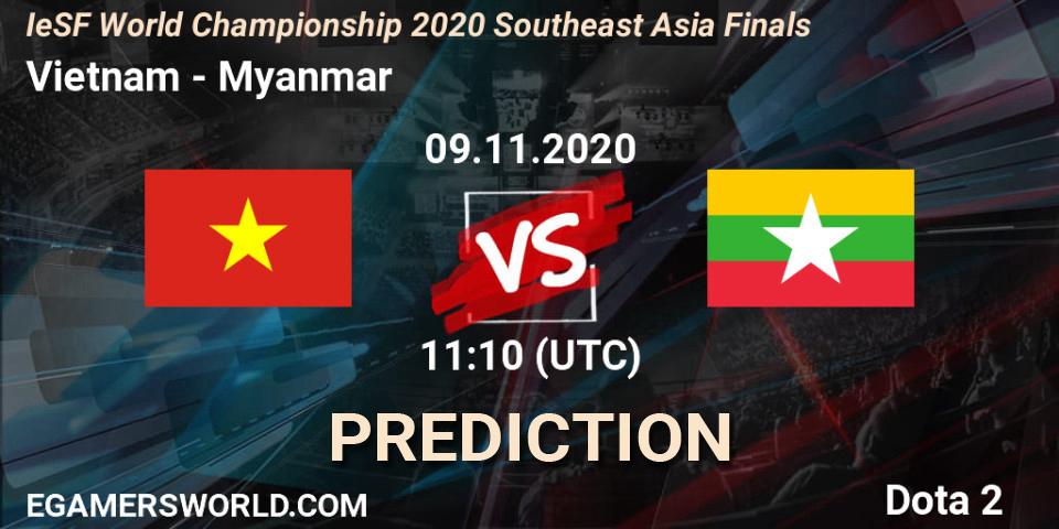 Vietnam - Myanmar: ennuste. 09.11.2020 at 11:14, Dota 2, IeSF World Championship 2020 Southeast Asia Finals