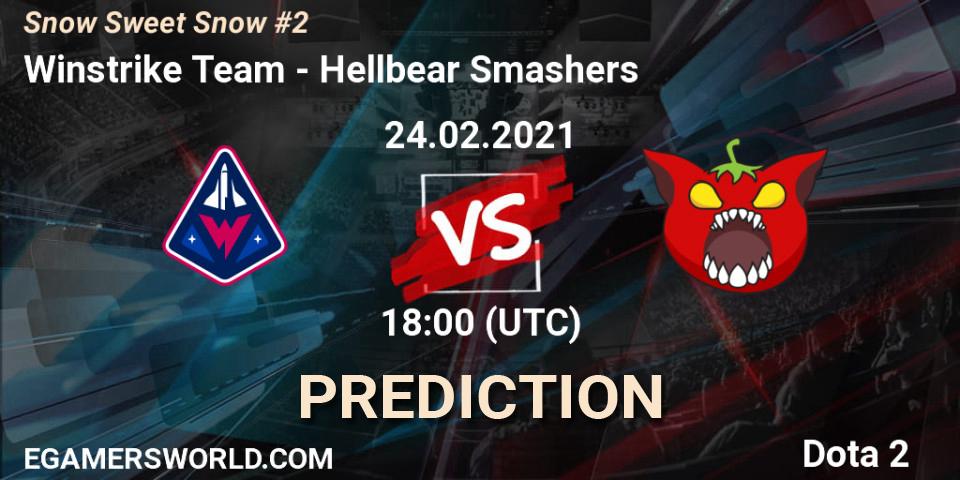 Winstrike Team - Hellbear Smashers: ennuste. 24.02.2021 at 17:58, Dota 2, Snow Sweet Snow #2